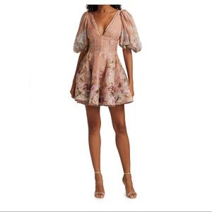 Zimmermann Dancer puff sleeve mini dress